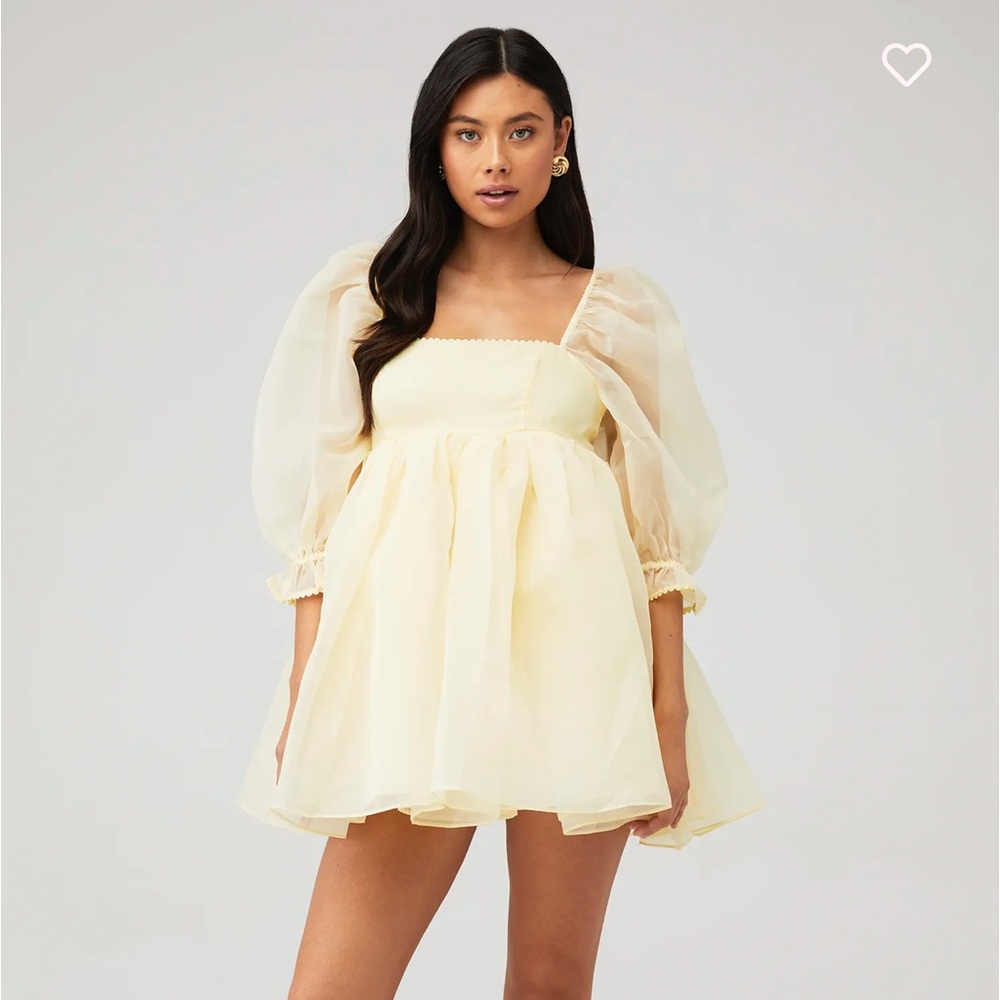 Selkie banana Puff Dress